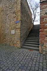Fototapeta na wymiar treppe im historischen ortskern von westhofen