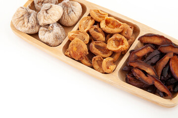 Healthy food .. Dried fruits, dried figs, dried plum, dried apricots