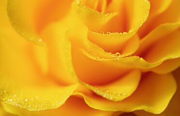 Yellow rose macro background. Flower closeup texture.