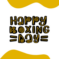 Happy Boxing Day vector stock illustration isolated on white background
