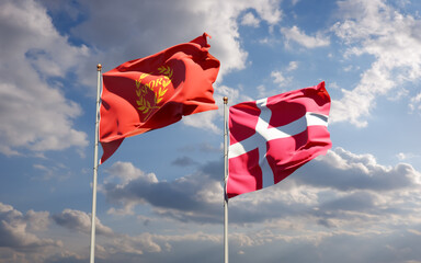 Flags of Nova Roma and Denmark.
