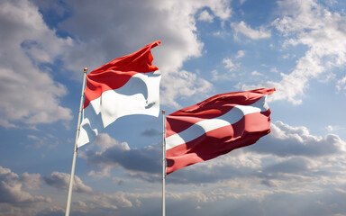 Flags of Nigeria and Latvia.