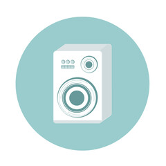 Washing machine icon design. Can be applied to the design of a laundry business banner or brochure or some sort of button sign for laundry services.