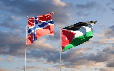 Flags of Jordan and Norway.