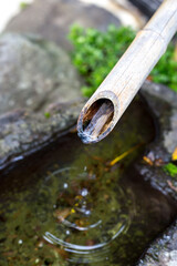 日本のつくばい　和風イメージ