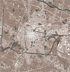 map of the city of Padua, Veneto, Italy