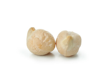 Fresh raw chickpea isolated on white background