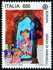 Postage stamp Italy 1989 children’s games