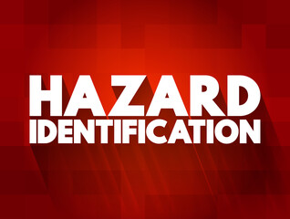 Hazard Identification text quote, concept background