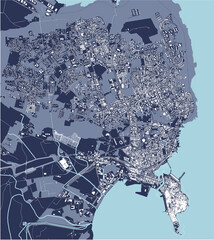 map of the city of Syracuse, Italy