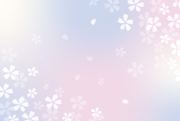 Fototapeta na wymiar 桜とグラデーションの背景素材