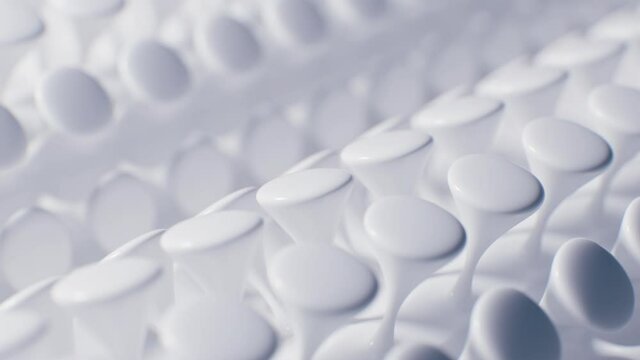 abstract moving conuses close up white elegant wallpaper design