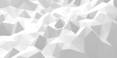 White Geometric Poligon Abstract Background