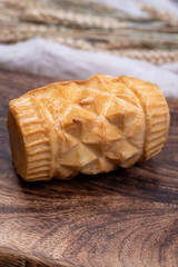 Oscypek smoked cheese made of salted sheep milk in Tatra Mountains region of Poland