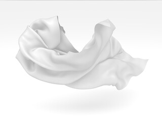 Smooth elegant white flying cloth