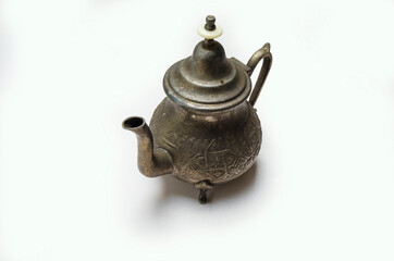 isolated antique teapot