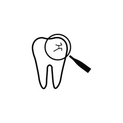 Dental instruments solid icon. Dentist tools, spire and mirror symbol, glyph style pictogram on white background.