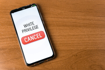 White privilege - Phone with cancel button