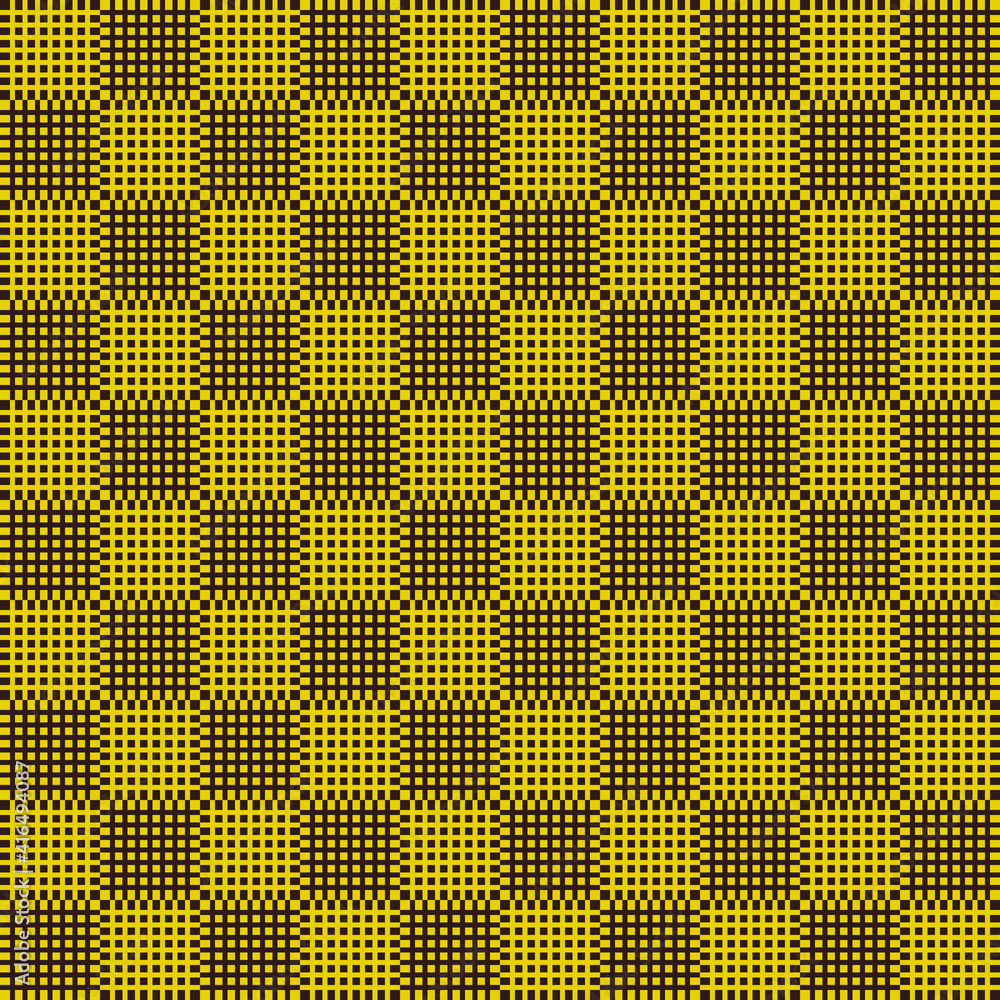 Poster Yellow black wicker pattern. Vector pattern.