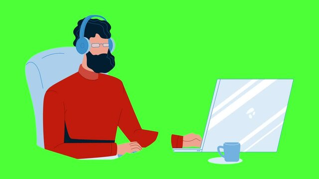 Man Coder Development Programming Computer Animation