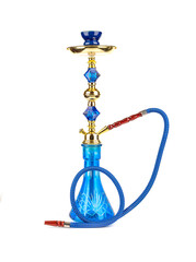 Hookah closeup isolated on white background with place for text.