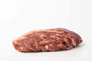 Beef front leg on white background