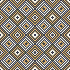 Abstract seamless geometric rhombuses pattern. Repeating geometric tiled ornament. Vector color background.