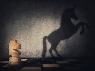 Surreal transformation of the knight chess piece into a wild and powerful unicorn. Motivation and...