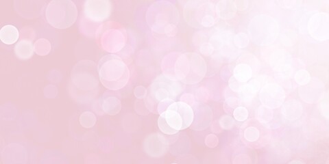 Web banner rosa pastello con bokeh magico morbido. Sfondo primavera 