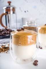 Trendy drink, dalgona coffee