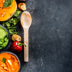 Autumn soups set