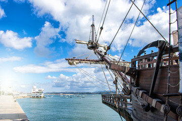prow of 16th century spanish galleon