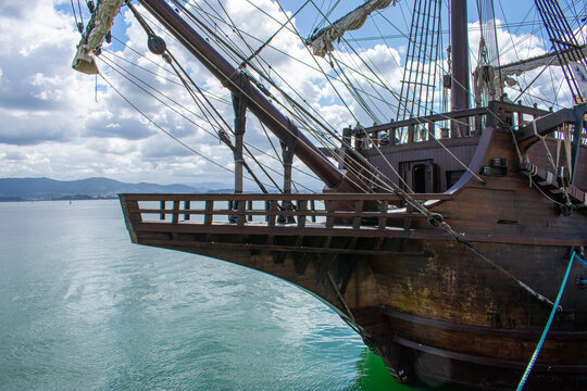 prow of 16th century spanish galleon