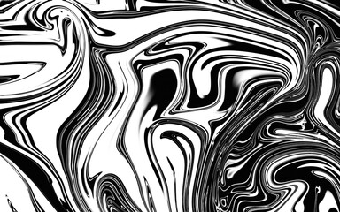 Liquid abstract swirl background black and white fluid silver