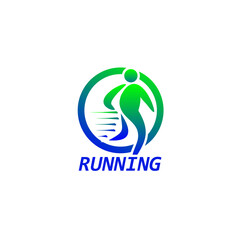 Run sport club logo templates. emblems for sport organizations, tournaments and marathons colorful vector Illustrations. Design inspiration