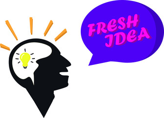 person thinking with bubble