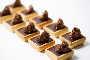 White background delicious tasty sweet dessert