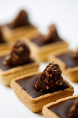 White background delicious tasty sweet dessert