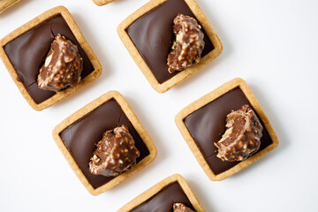 White background delicious tasty sweet dessert