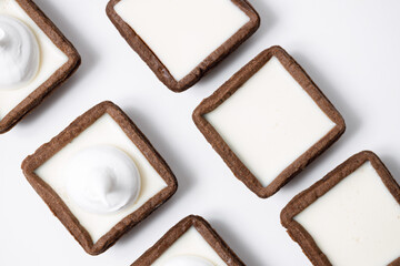 White background delicious tasty sweet dessert