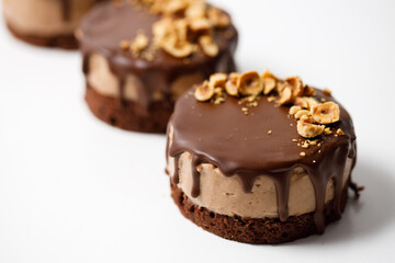 White background delicious tasty sweet dessert