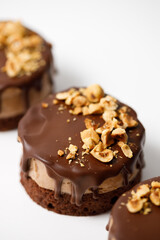 White background delicious tasty sweet dessert