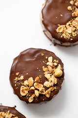 White background delicious tasty sweet dessert