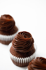 White background delicious tasty sweet dessert