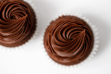 White background delicious tasty sweet dessert