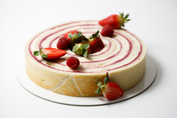 White background delicious tasty sweet dessert