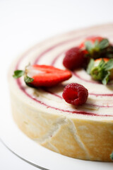 White background delicious tasty sweet dessert