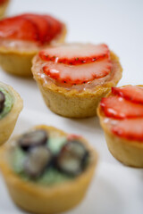 White background delicious tasty sweet dessert