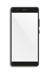 Modern telephone with blank touchscreen isolate on white for design. Vector illustration