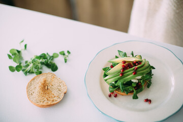 avocado toast morning breakfast bread